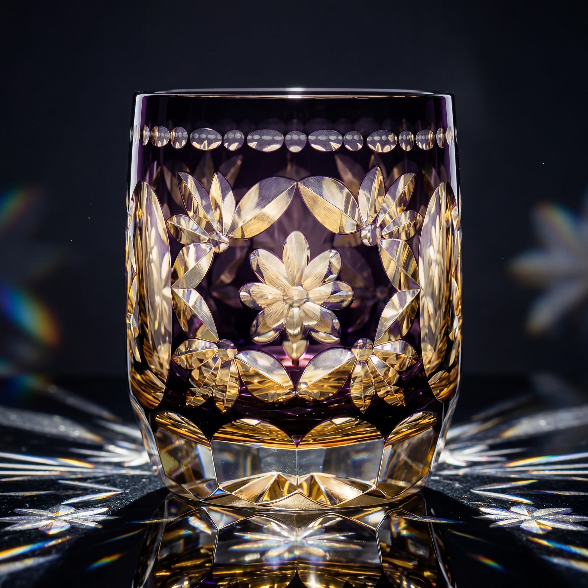 Hanamari Edo Kiriko Whiskey Glass