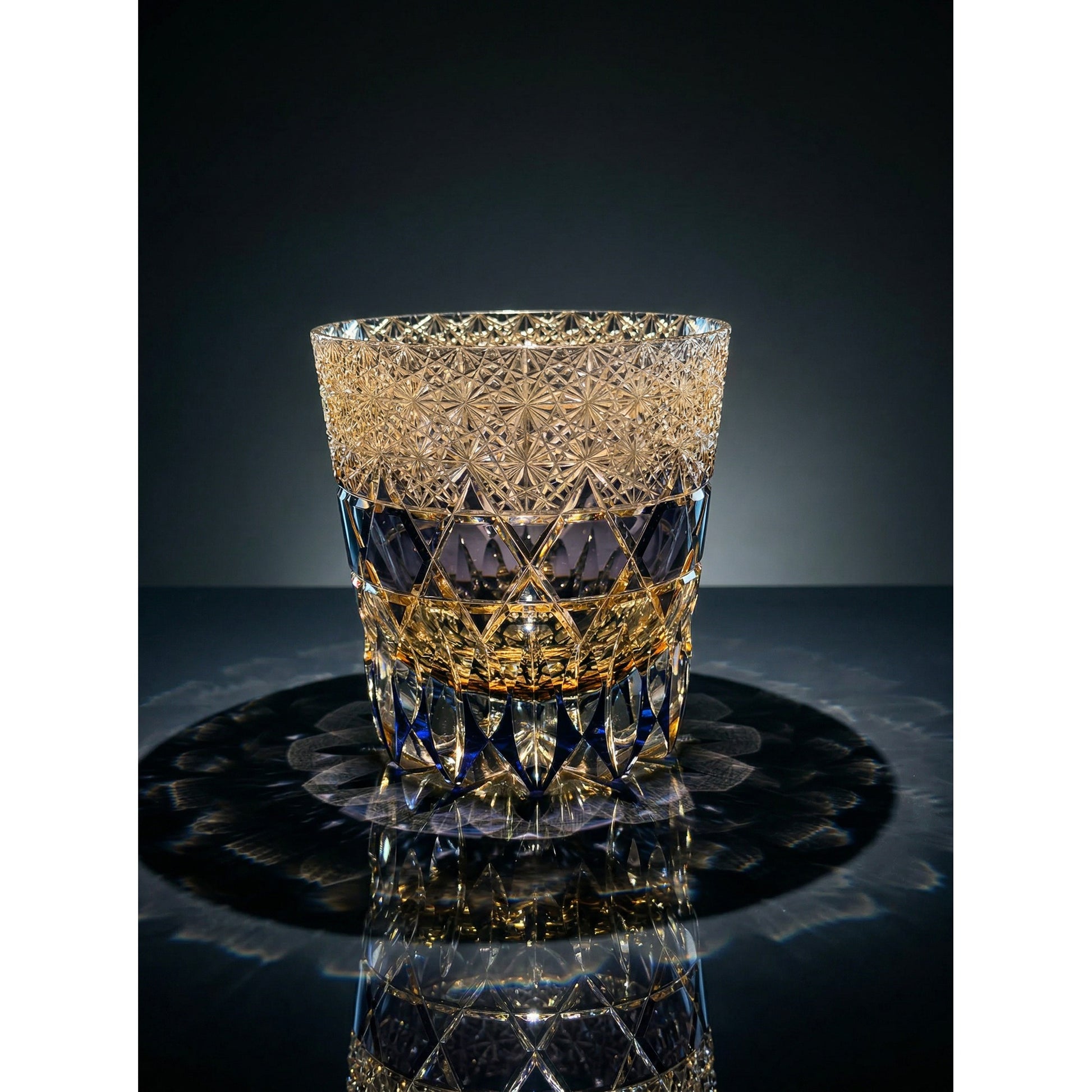 Fluorite Edo Kiriko Whiskey Glass