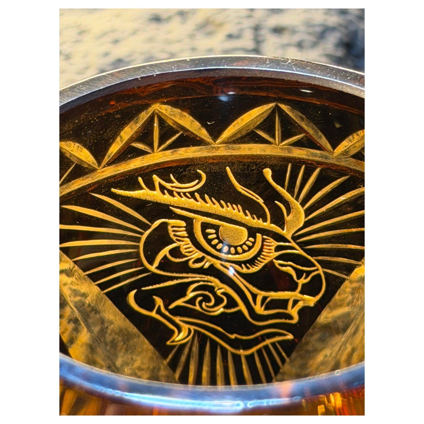Azure Dragon Edo Kiriko Whiskey Glass