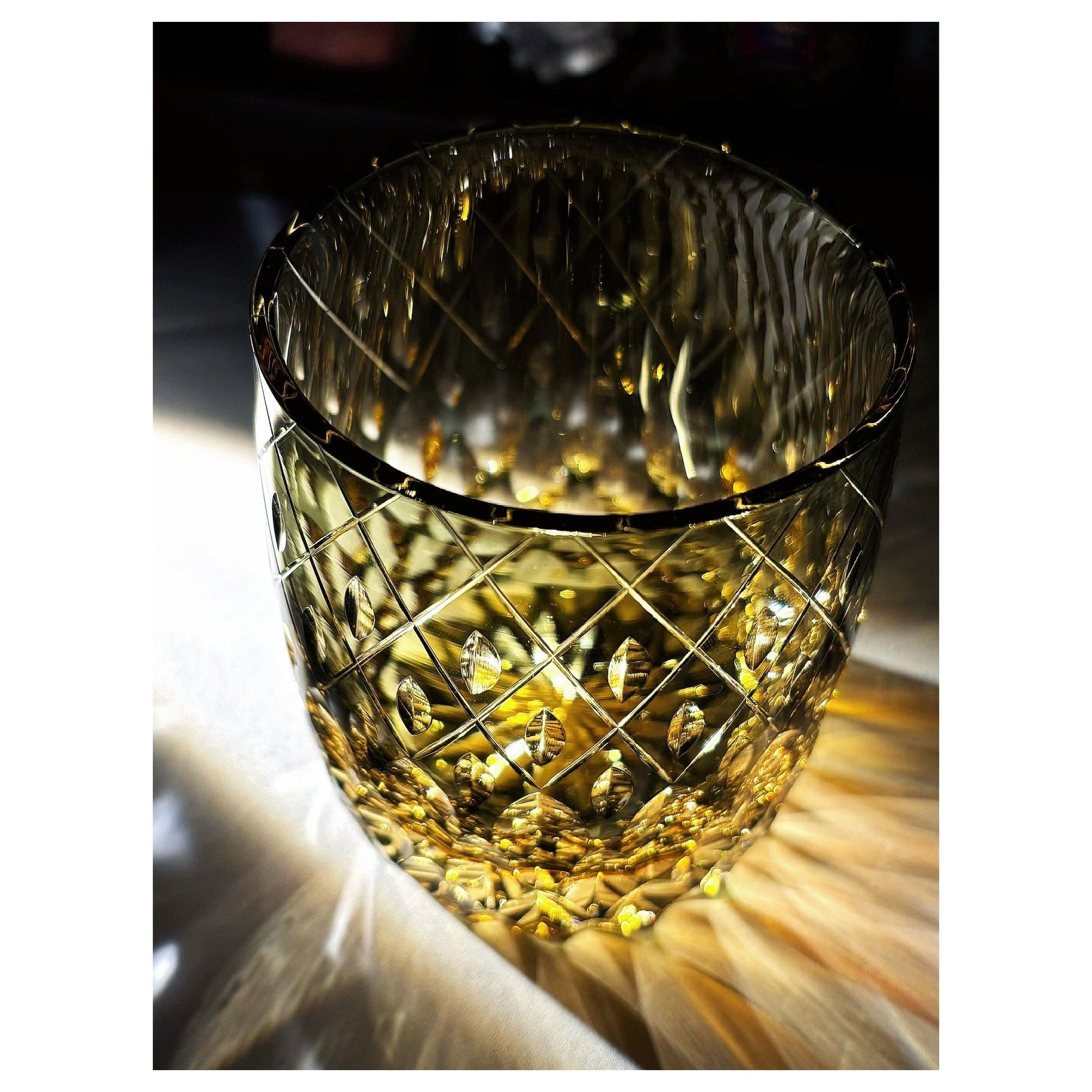 Sword Rain Breeze Edo Kiriko Whiskey Glass