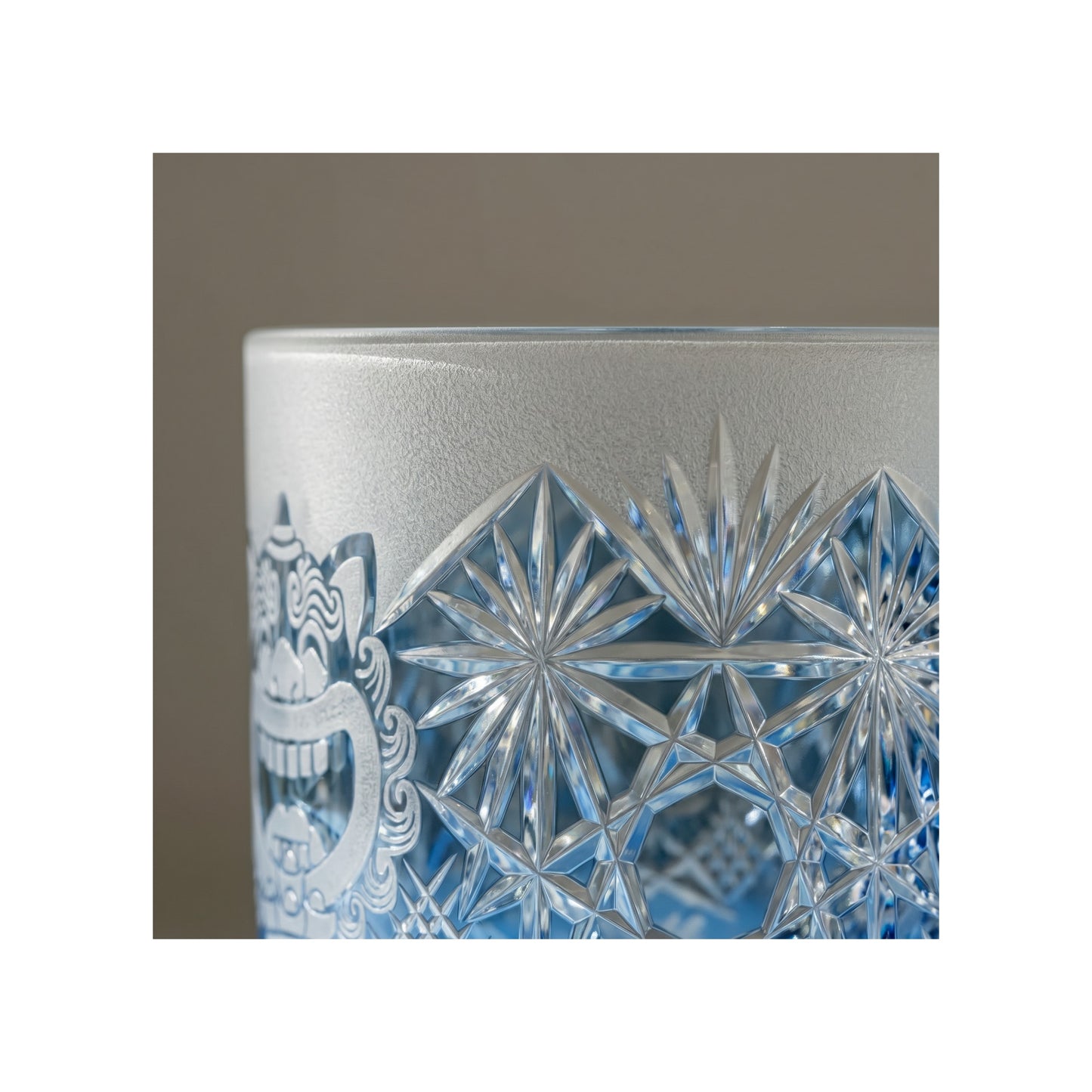 Auspicious Lion Edo Kiriko Whiskey Glass