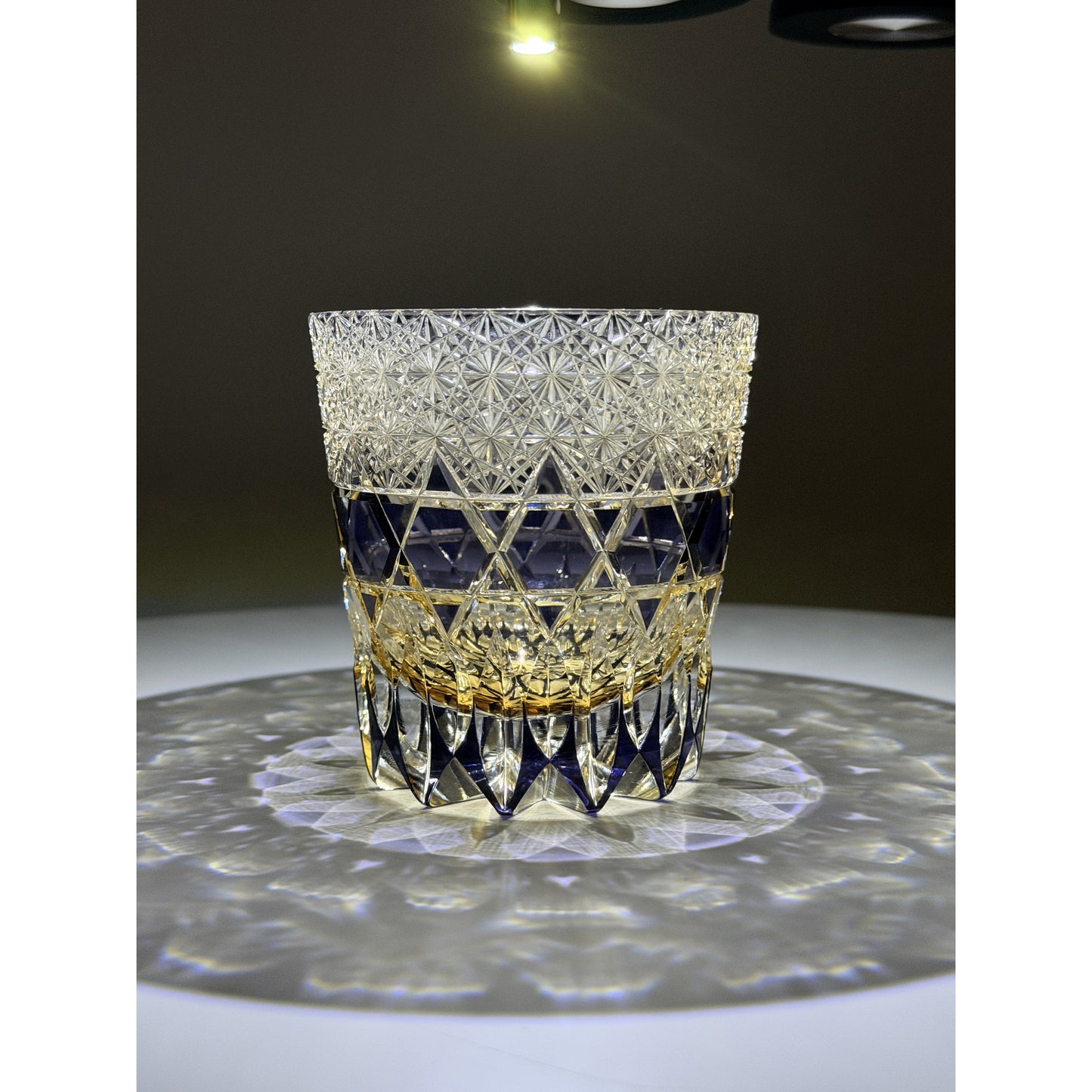 Fluorite Edo Kiriko Whiskey Glass