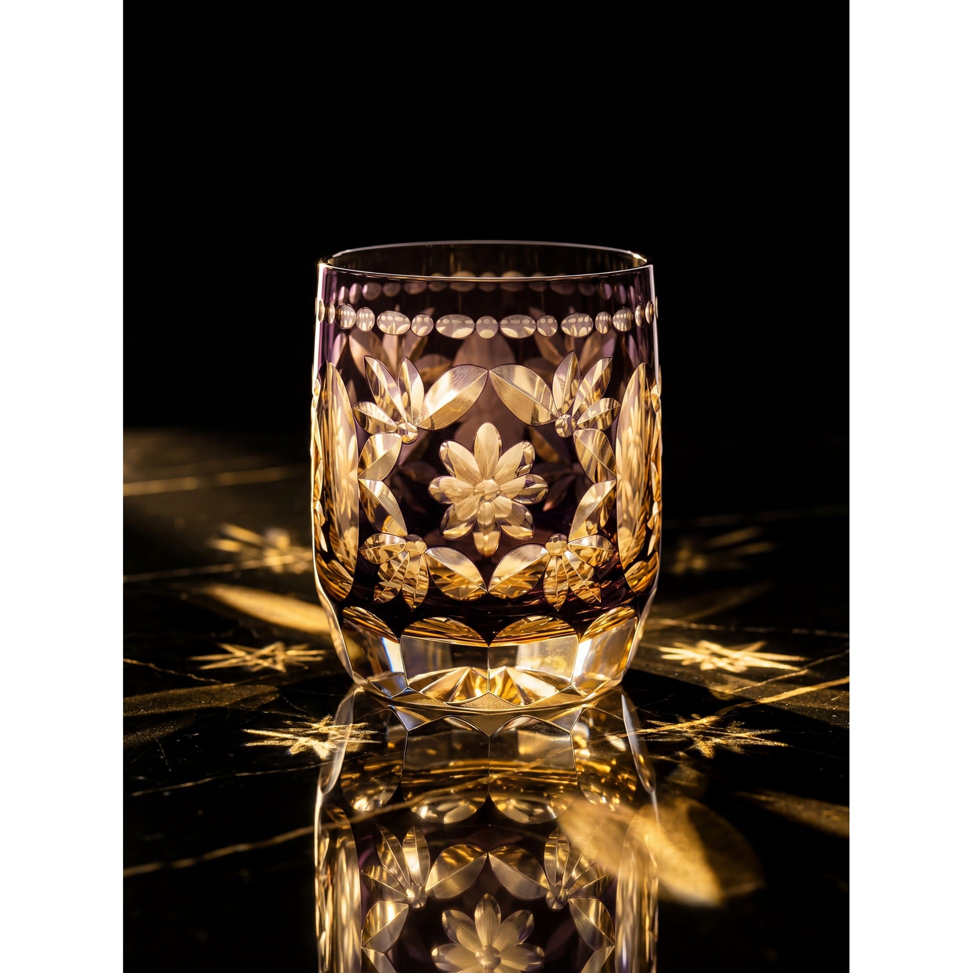 Hanamari Edo Kiriko Whiskey Glass