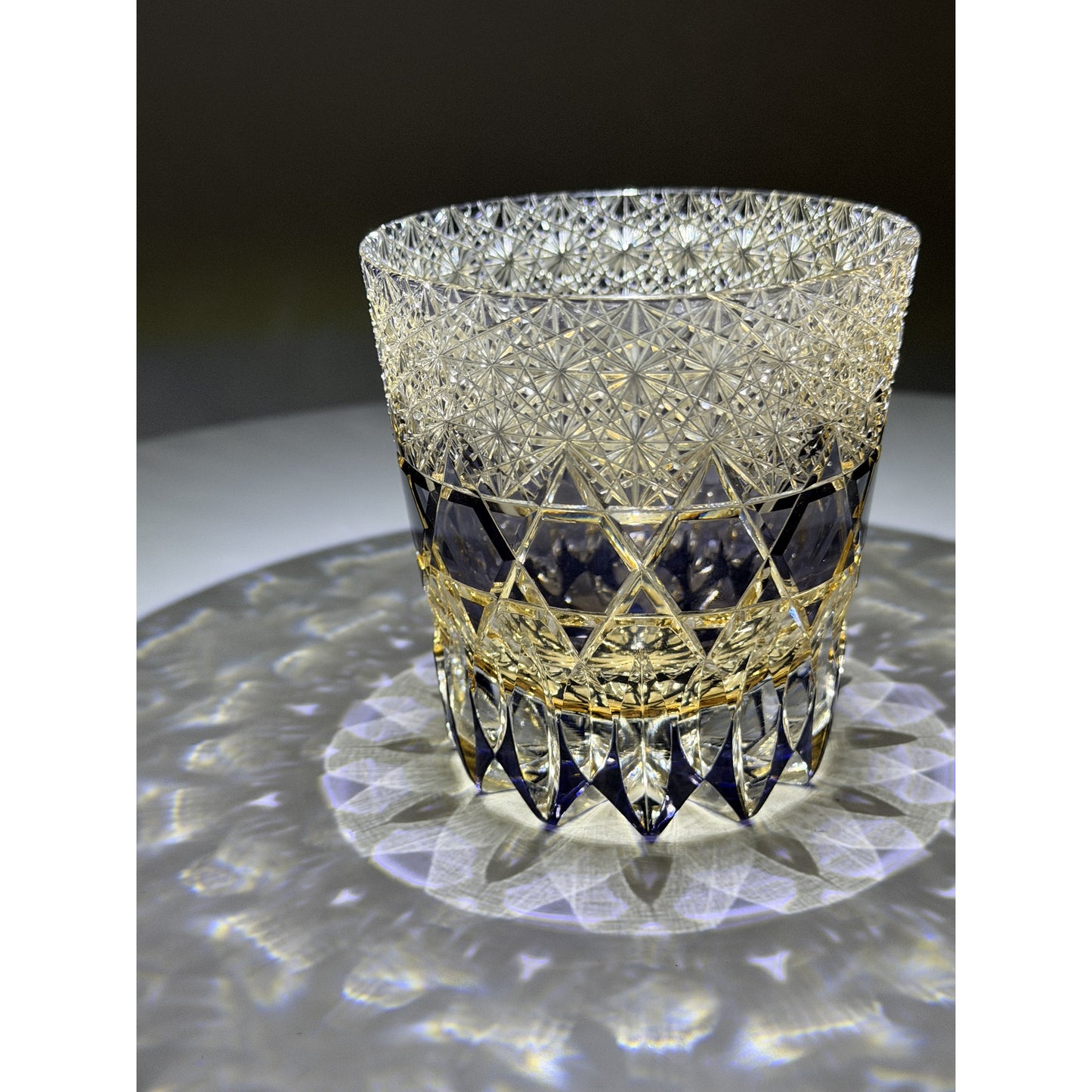 Fluorite Edo Kiriko Whiskey Glass