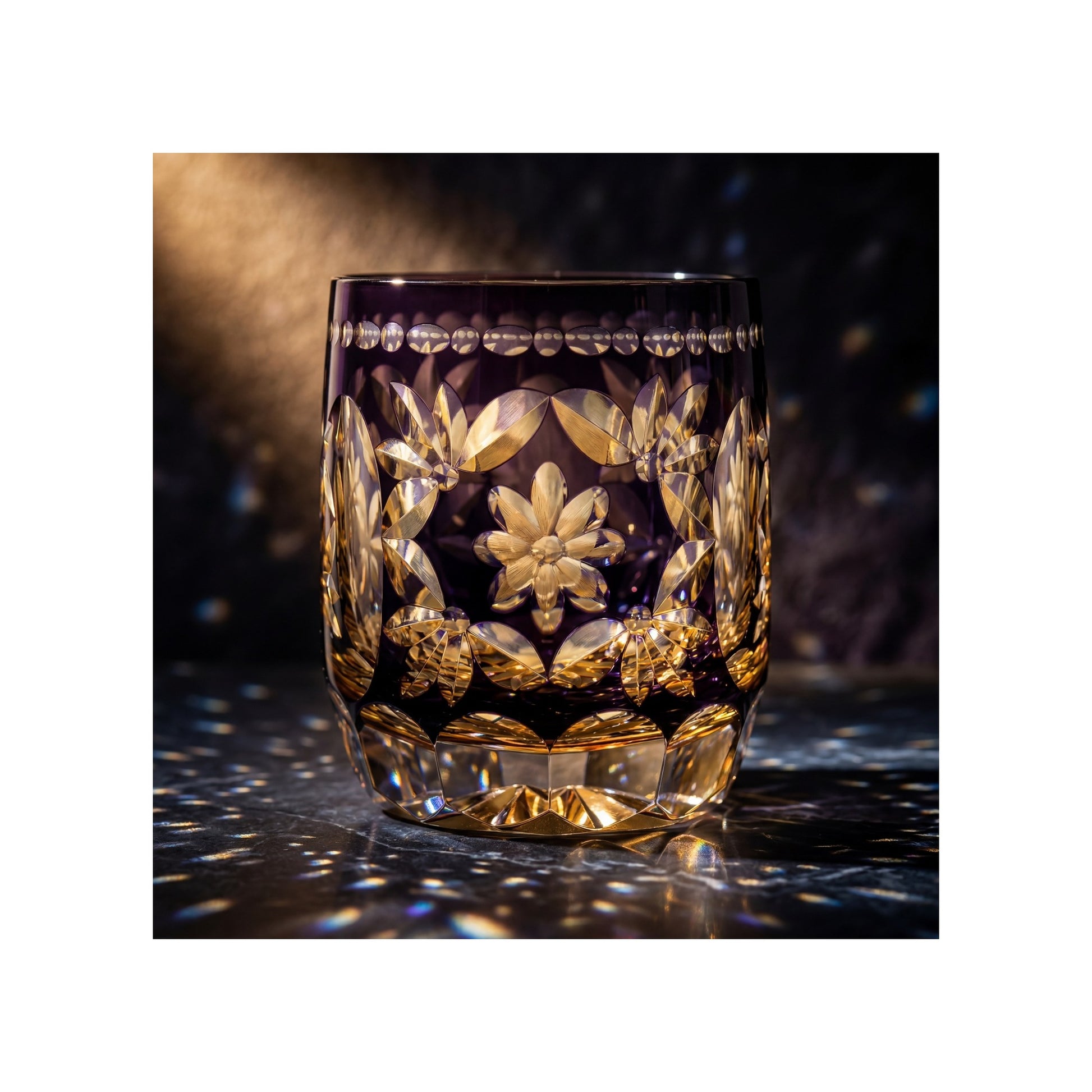 Hanamari Edo Kiriko Whiskey Glass