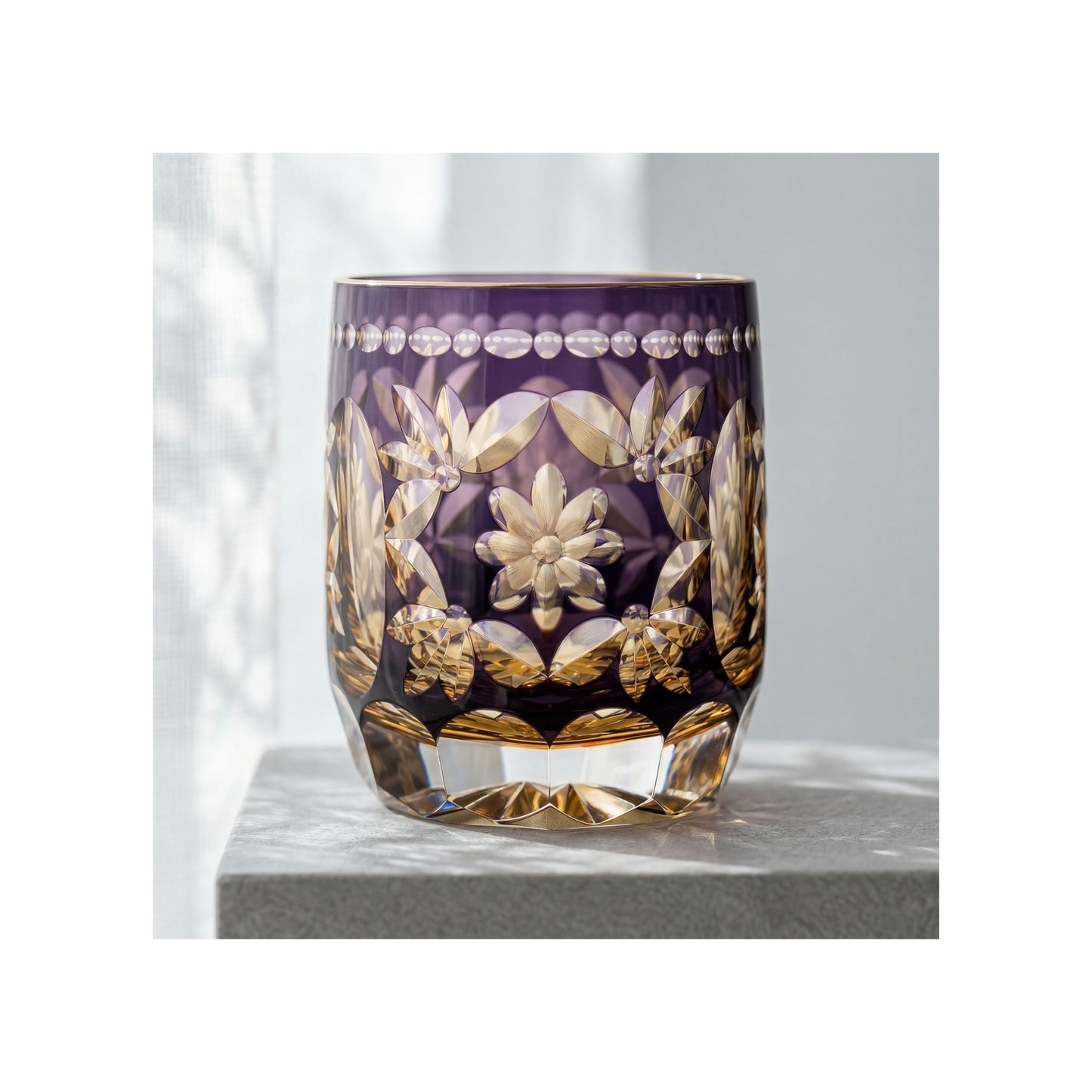 Hanamari Edo Kiriko Whiskey Glass