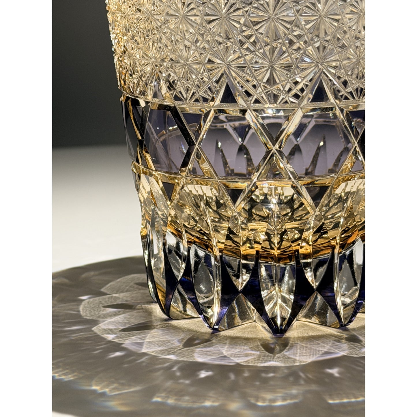 Fluorite Edo Kiriko Whiskey Glass