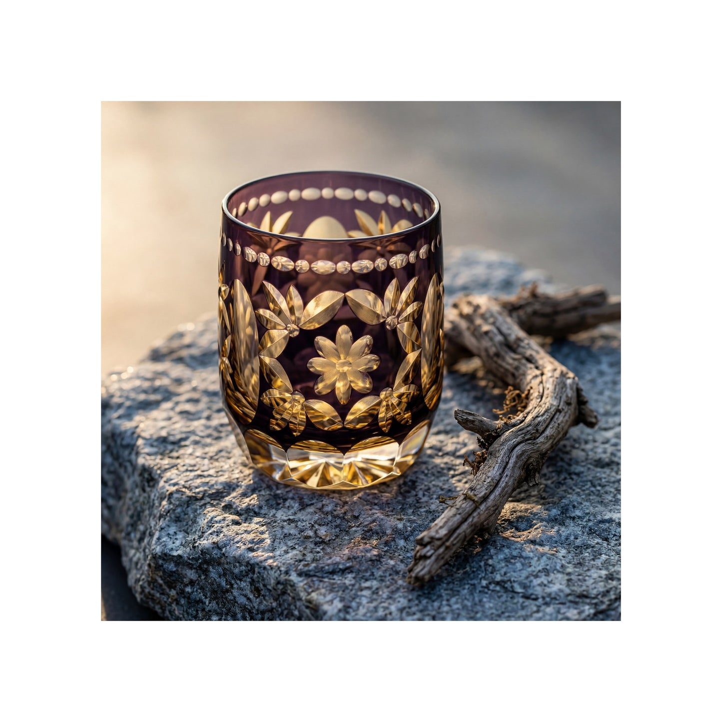Hanamari Edo Kiriko Whiskey Glass