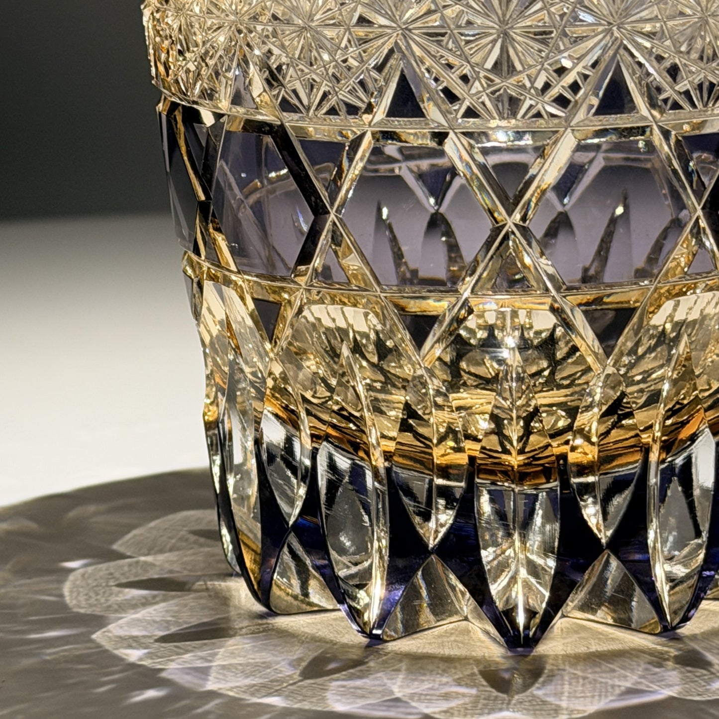 Fluorite Edo Kiriko Whiskey Glass