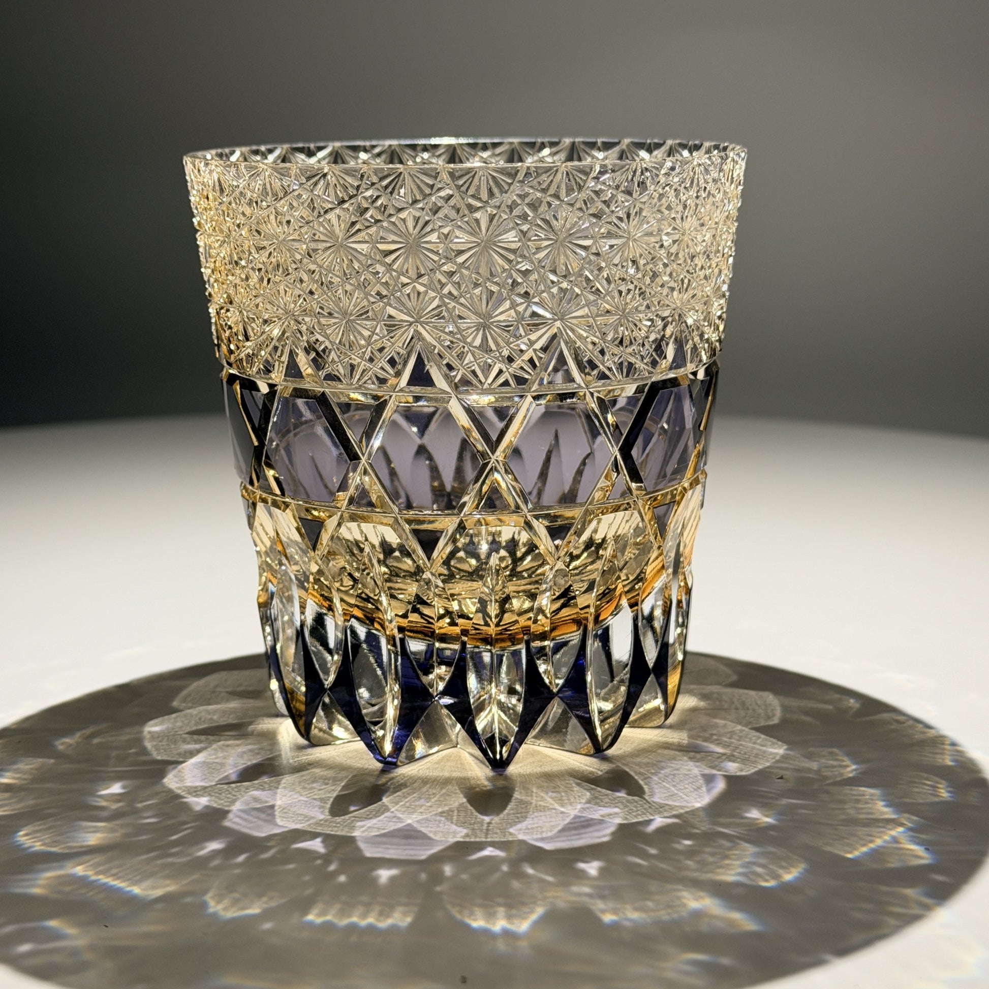 Fluorite Edo Kiriko Whiskey Glass