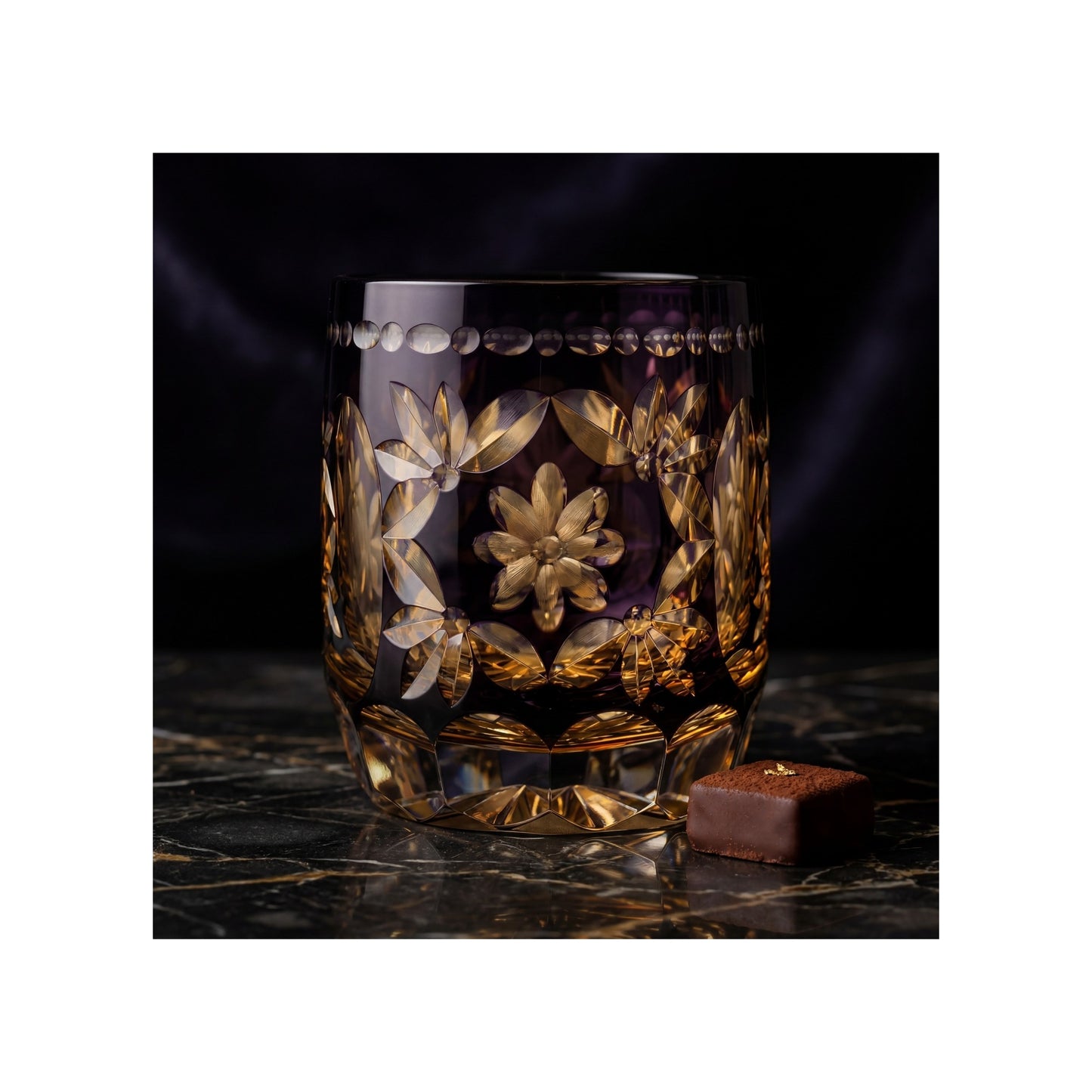 Hanamari Edo Kiriko Whiskey Glass