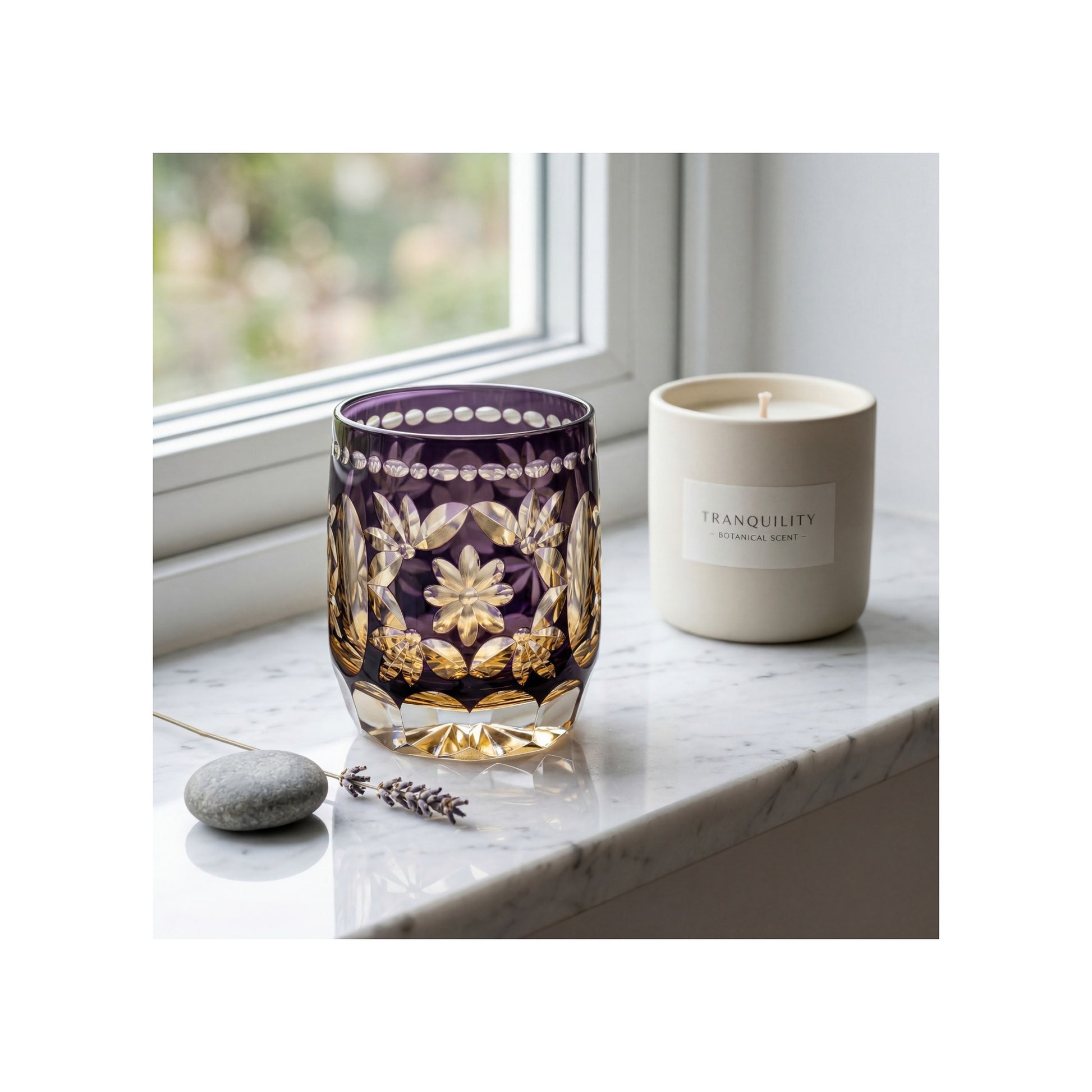 Hanamari Edo Kiriko Whiskey Glass