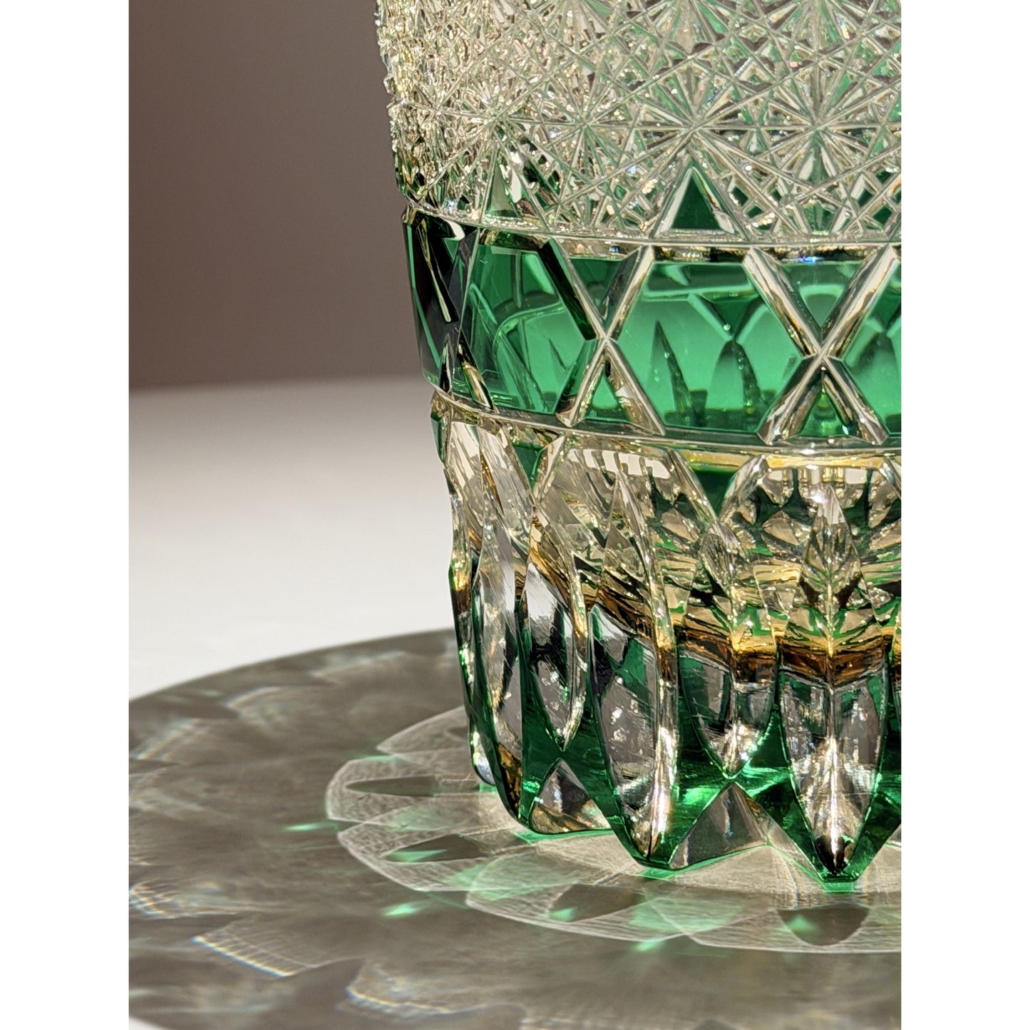 Fluorite Edo Kiriko Whiskey Glass
