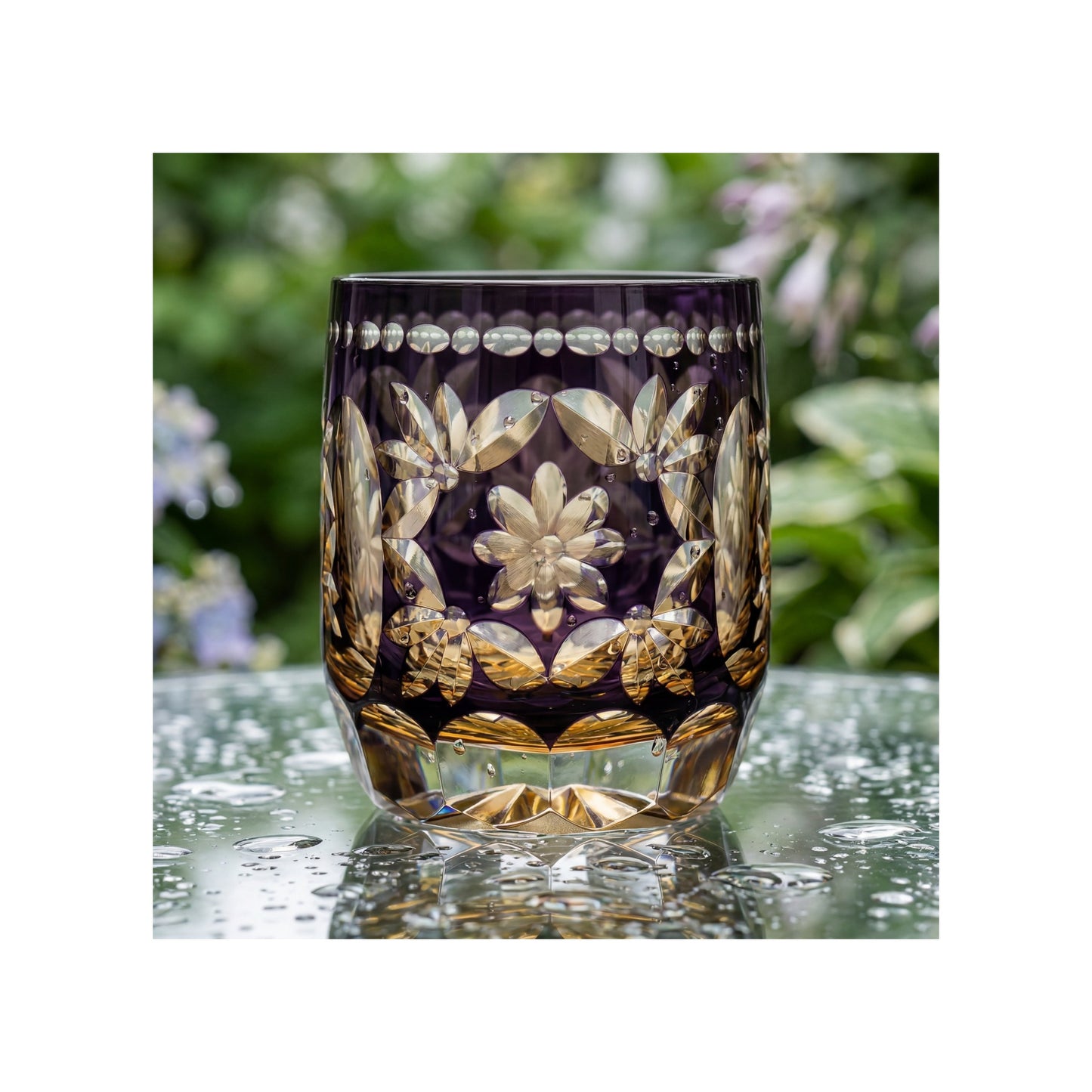 Hanamari Edo Kiriko Whiskey Glass