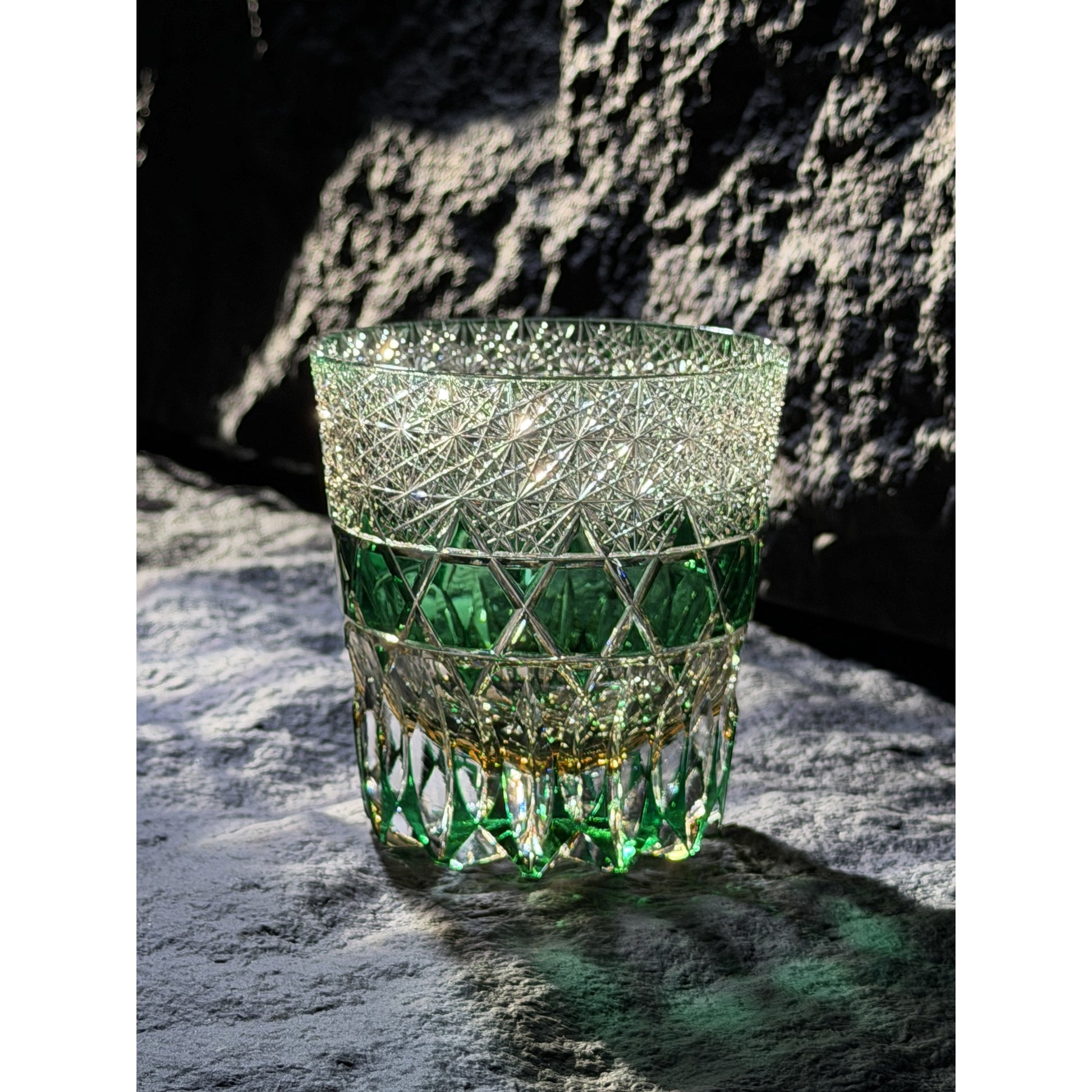 Fluorite Edo Kiriko Whiskey Glass