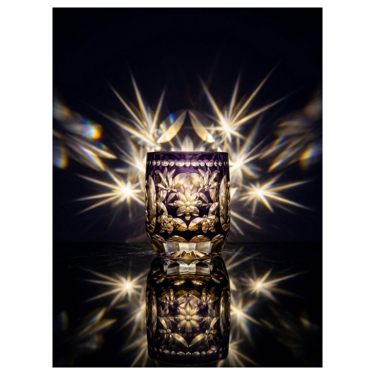 Hanamari Edo Kiriko Whiskey Glass